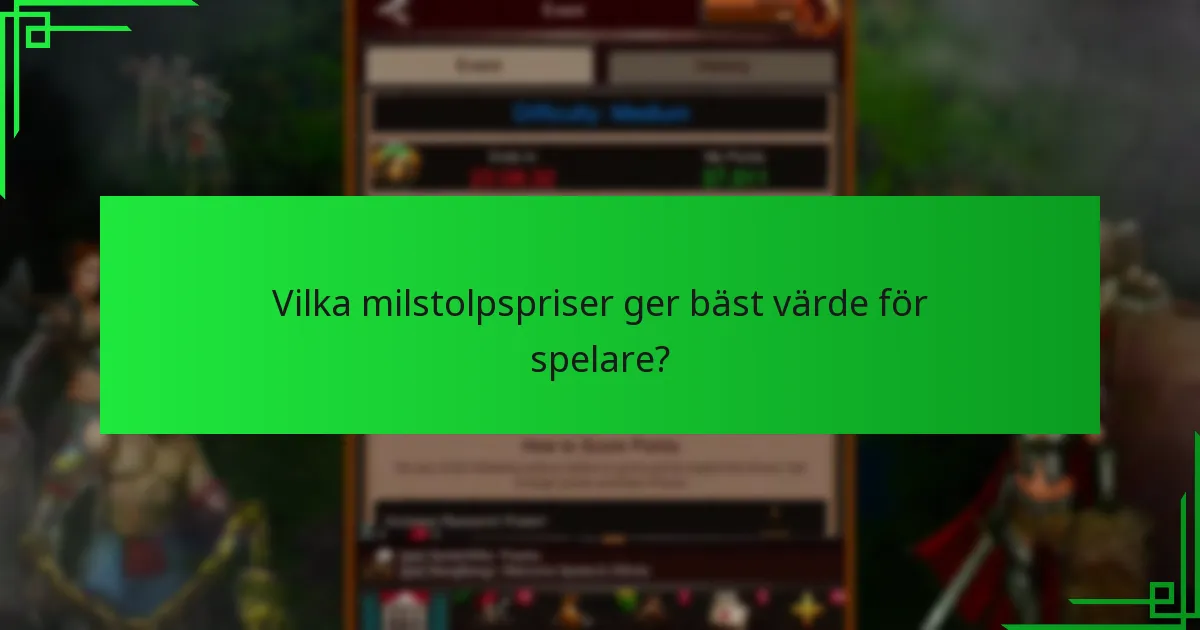 Vilka senaste uppdateringar har påverkat milstolpspriser?